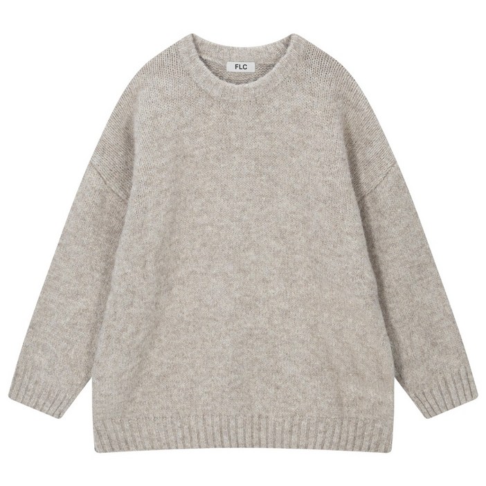 [ FLC ] 파스텔 루즈핏 라운드 니트 티셔츠