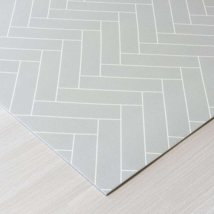 쿠셔니 논슬립 헤링본 PE 거실매트 바닥매트, 1개, 그레이