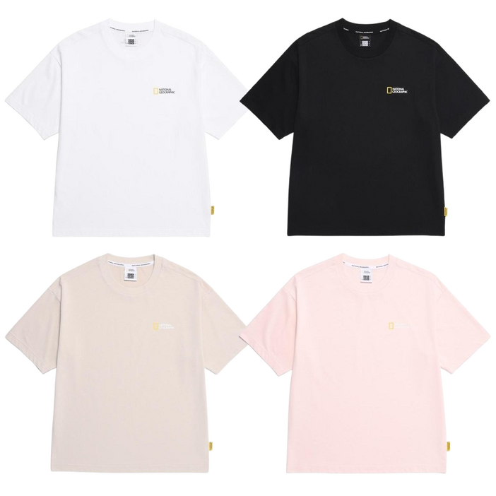 내셔널지오그래픽 남녀공용 수피마 세미 오버 반팔 티셔츠 N255UTS909