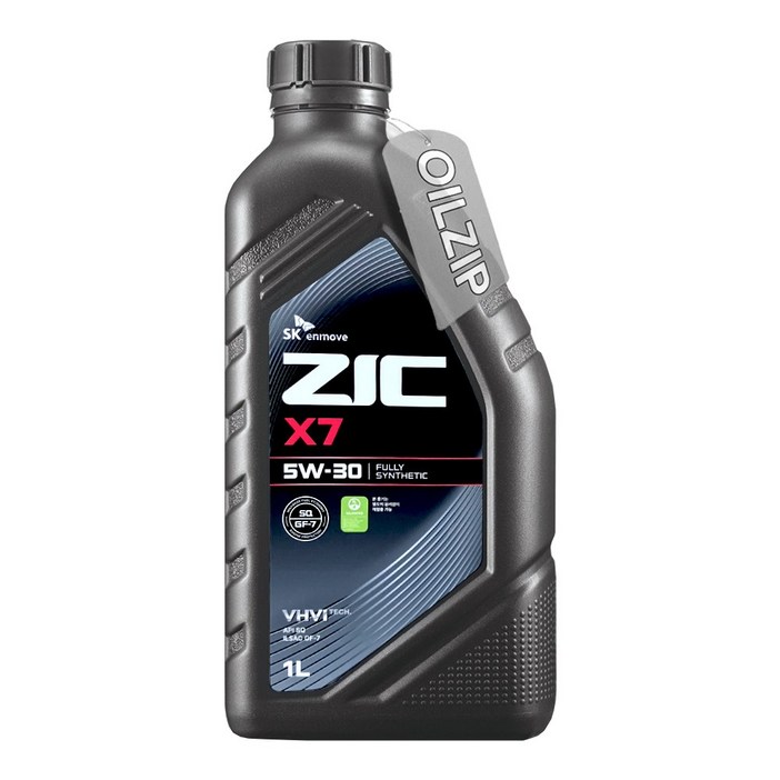 오일마트 SK 지크 ZIC X7 5W30 1리터 SQ 합성 가솔린엔진오일 최신 SQ등급으로 업그레이드, 1L, 1개, 5w30