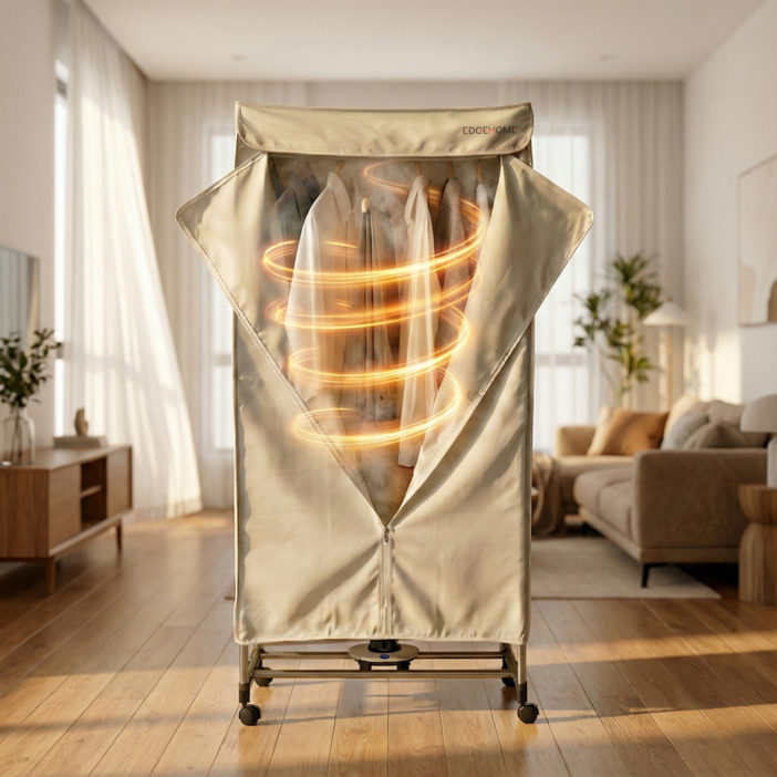 엣지홈 옷장형 건조기 겸 스타일러 세탁 빨래 소형 미니 의류 건조기 10kg