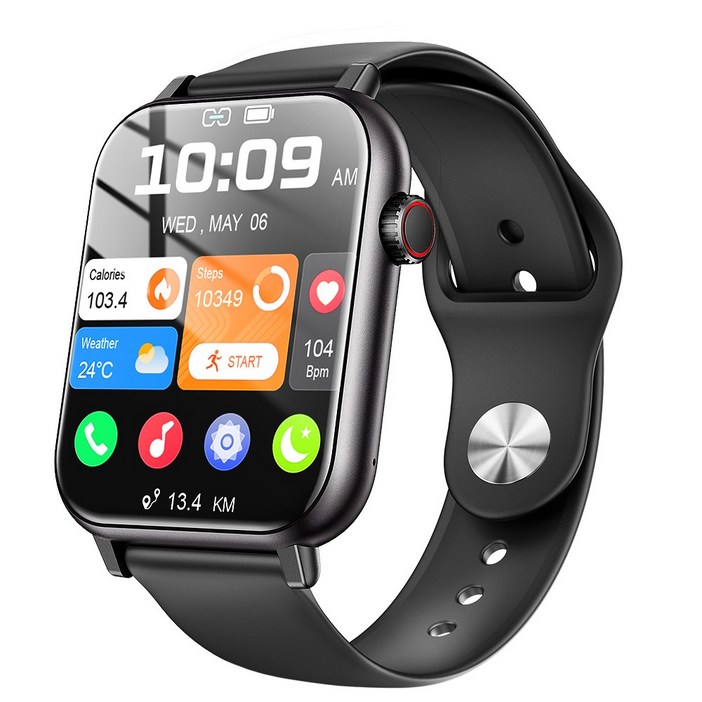 LifeSync 통화가능 스마트 워치 운동측정 2.0인치 대화면 한글판 스마트밴드, 블랙, 4.5cm, 블루투스 LifeSync 통화가능 스마트 워치 운동측정 2.0인치 대화면 한글판 스마트밴드, 블랙, 4.5cm, 블루투스