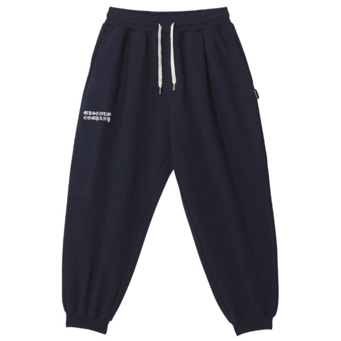BLACKLETTER TYPOGRAPHY WIDE JOGGER PANTS NAVY