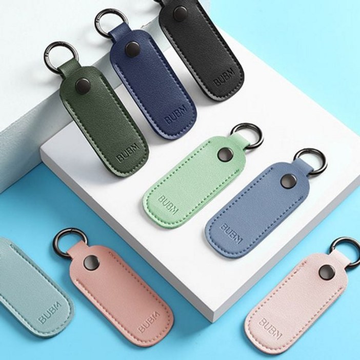 [1+1] 가죽 수납 가죽케이스 키링 bubm 휴대 은행 OTP 전용 파우치 보안카드 USB 저장장치 메모리카드 미니