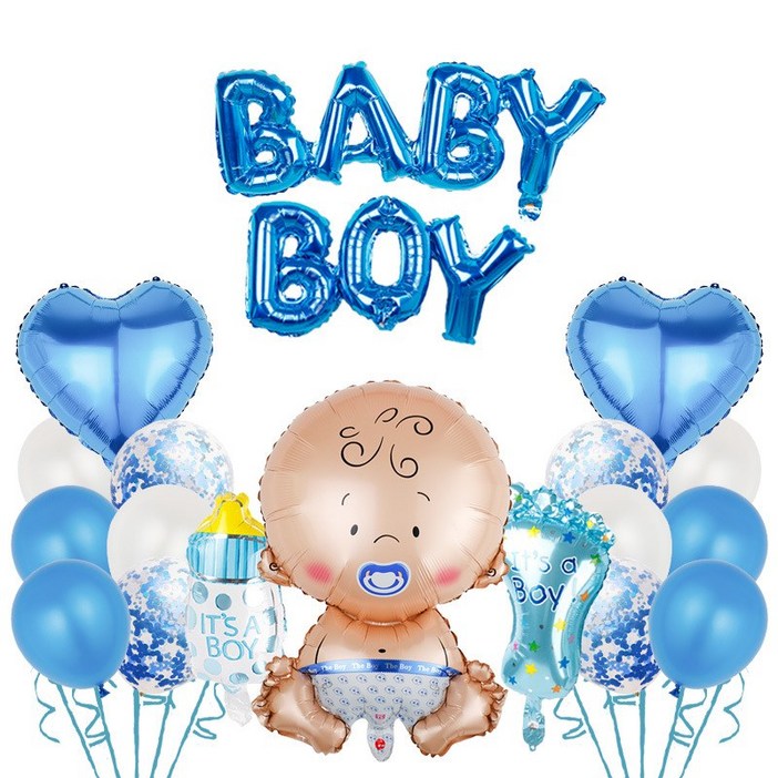 베이비샤워 파티풍선세트 남아 여아