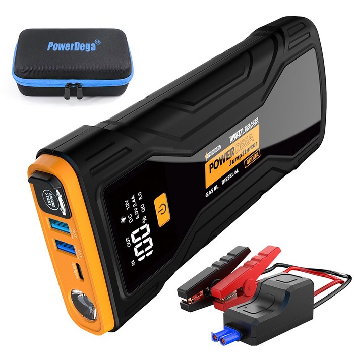 25900mAh 파워대가 자동차 긴급시동 점프스타터 오토바이 보조배터리 자동차 배터리 점프스타터스마트 점프선, 25900mAh, 1개