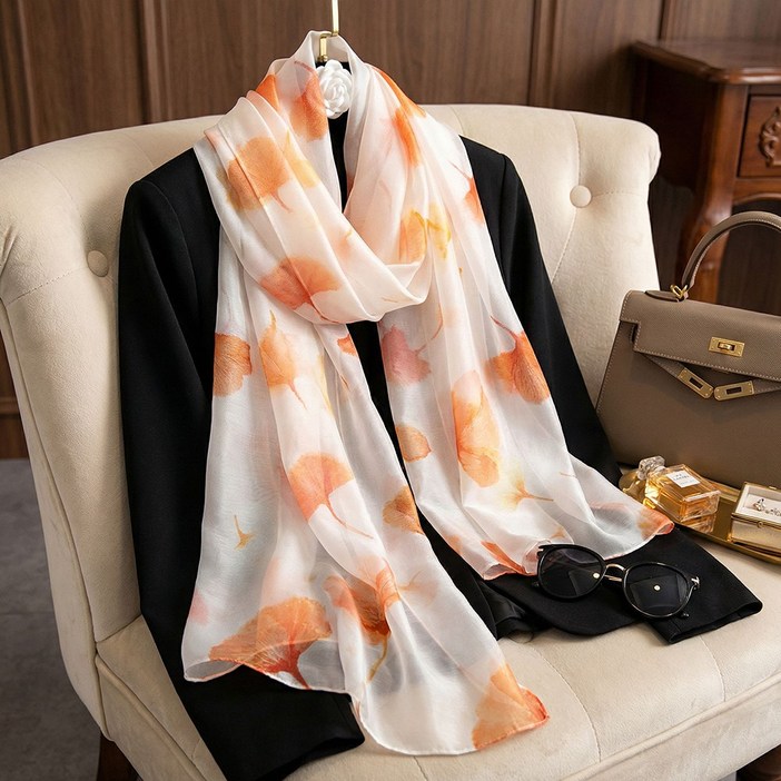 명품 스카프 스타일 롱스카프 사계절 봄 가을 고급스러운 데일리 여행 모임 목도리  네이처 롱 스카프