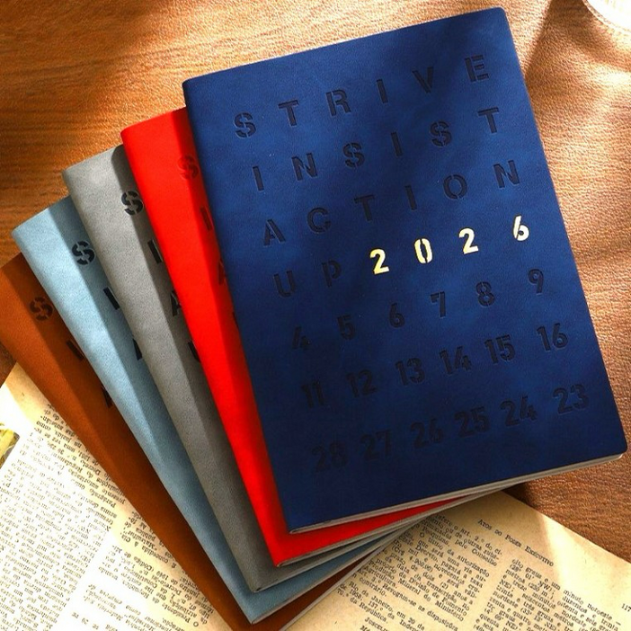 지앤지 2026년 A5 플래너 신년 다이어리 업무 기록노트, 2개, 네이비