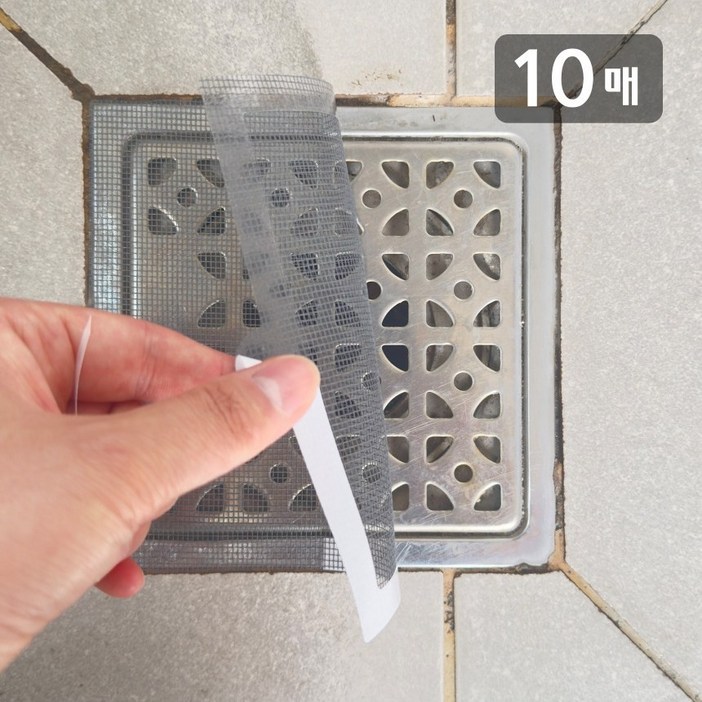 소브홀릭 대형 사각 욕실 배수구 머리카락 거름망 필터 10매, 사이즈150 X 150mm, 10개