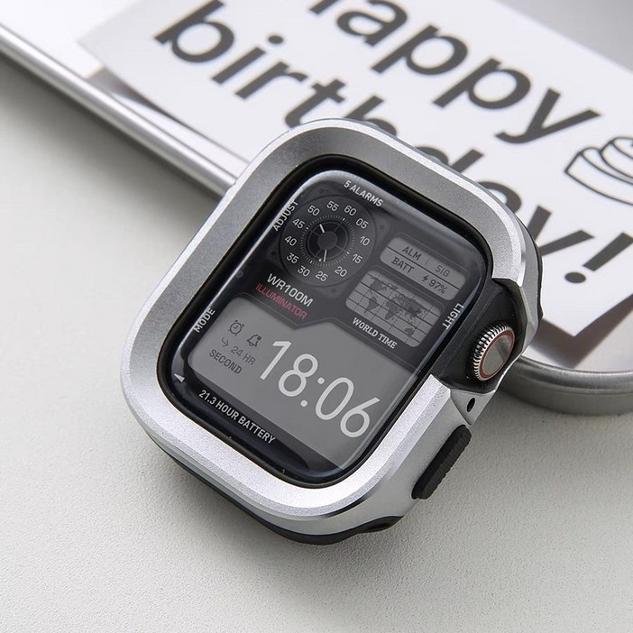 애플워치 호환 알루미늄 - 티타늄 합금 메탈 범퍼 케이스 울트라 풀커버 일체형 케이스 360도