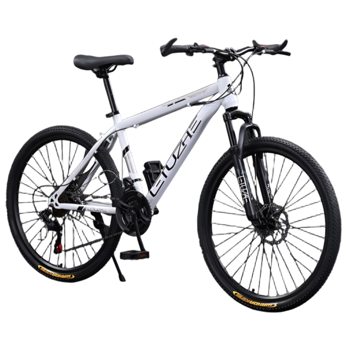 레투즈 루키21 튼튼한 MTB자전거 24인치 입문용 중학생 고등학생 성인 가벼운, 1개, 160cm, 2. 베이직휠 화이트140165cm 권장