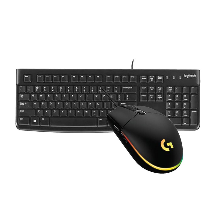 로지텍 K120 NEW 유선 키보드로지텍 G102 블랙 벌크 게이밍 유선 마우스세트, 블랙