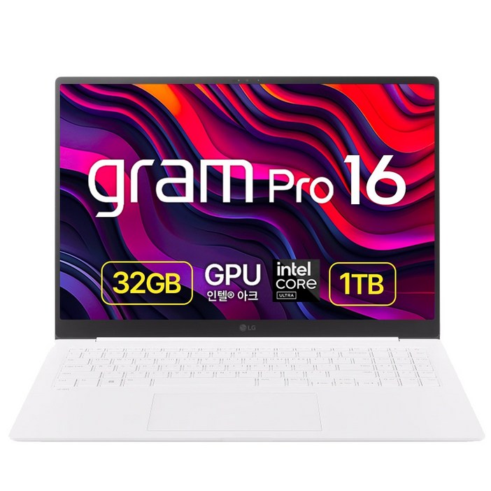 Win11 FPPSSD 256GB 증정 LG전자 그램 Pro 16ZD90SPGX79K 코어 울트라7 인텔 Arc, 에센스 화이트, 16ZD90SPGX79K, 1TB, 32GB, Free DOS