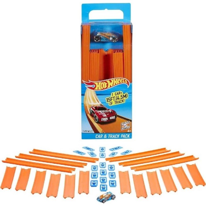 Hot Wheels 자동차 포함 트랙 빌더 스트레이트 트랙