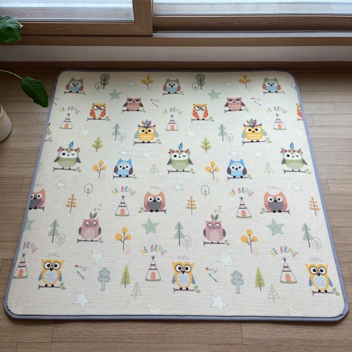 데코마당 파크론 빅사이즈 맞춤제작 카페트 리틀부엉이 보온매트, 두께12mm 카페트형 리틀부엉이
