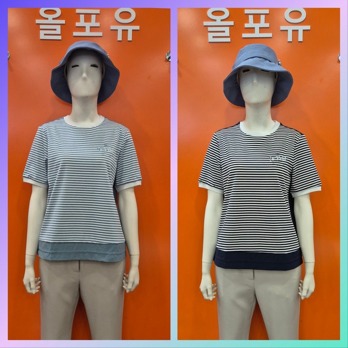 올포유 뉴코아창원점 너무 편해 인기 짱 라운드 밑단우븐배색 ST 프린트 티셔츠 ALTRN4151830915