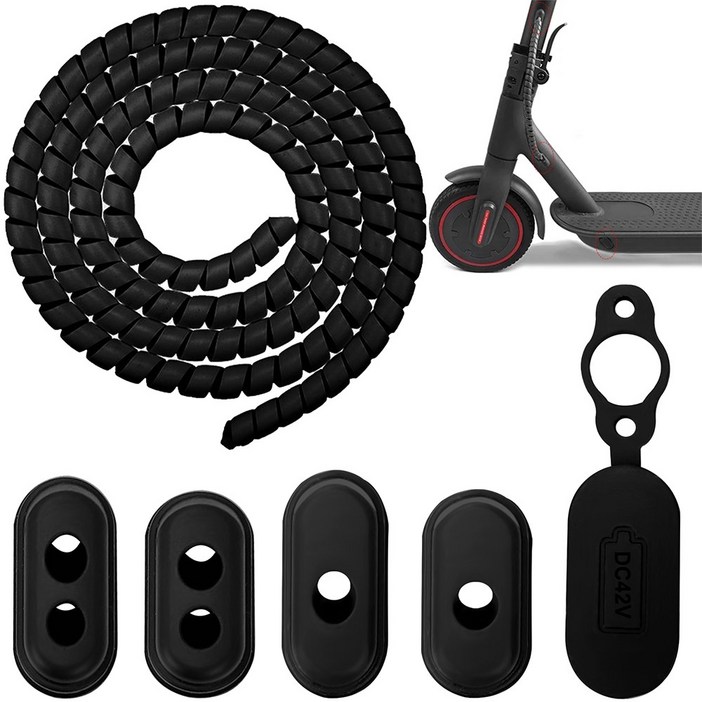 5개 전기 스쿠터 충전 포트 커버, 전기 스쿠터 충전 포트 방수 커버, 100cm 케이블 보호 튜브가있는 Xiaomi 1SM365Pro 전기 스쿠터와 호환되는 충전 포트 커버, 5개 5개 전기 스쿠터 충전 포트 커버, 전기 스쿠터 충전 포트 방수 커버, 100cm 케이블 보호 튜브가있는 Xiaomi 1SM365Pro 전기 스쿠터와 호환되는 충전 포트 커버, 5개