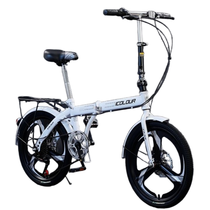 룰바이크 미니벨로 접이식 자전거 여성 20인치 3날 블레이드 휠 클래식 폴드 성인 미니 출퇴근용 가벼운자전거, 1개, 149cm, 블랙 일반휠