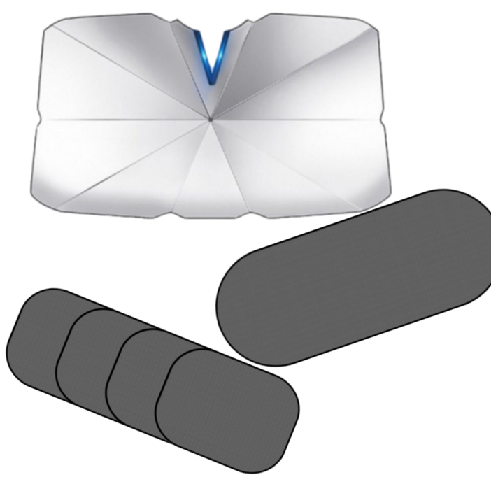 라발스 간편 부착 차량용 햇빛가리개 4+1+1, 1세트, 풀세트