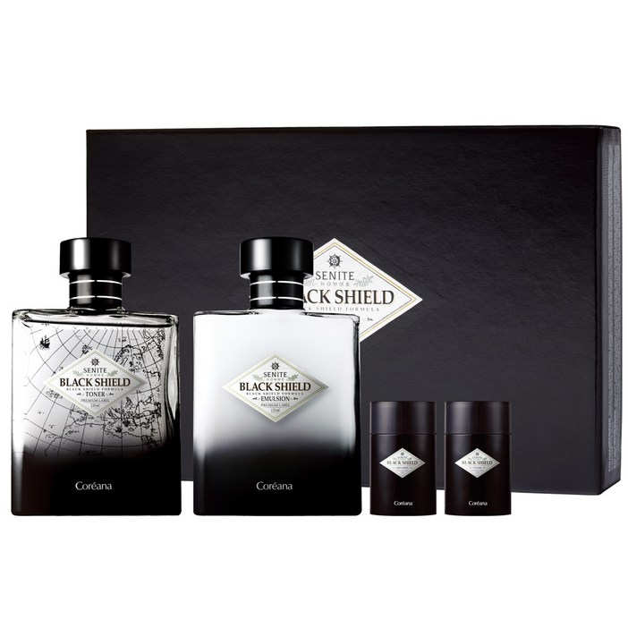 4종코리아나 세니떼 옴므 블랙쉴드 2종기획쇼핑백, 1세트