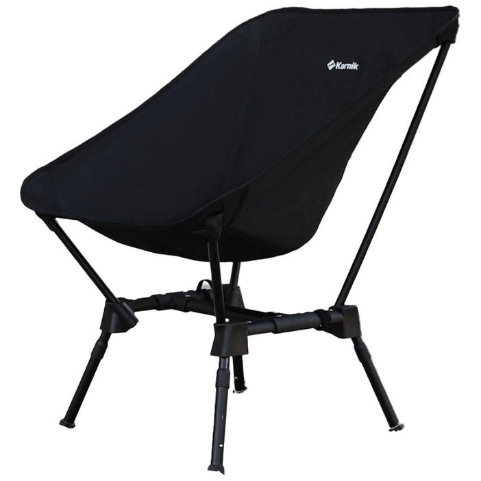 카르닉 높이조절 경량 접이식 폴딩 체어 캠핑의자 (+전용가방), 2개, 블랙(내하중~200kg)