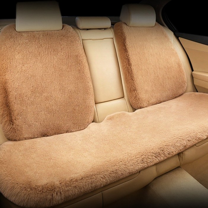 벤비아 폭시니 털방석 뒷좌석 풀세트 봄 가을 겨울 자동차 방석 차량용 등커버 풀세트 귀여운방석 포근하고 따듯한 시트커버 00461, 1세트, B7새들브라운 뒤세트