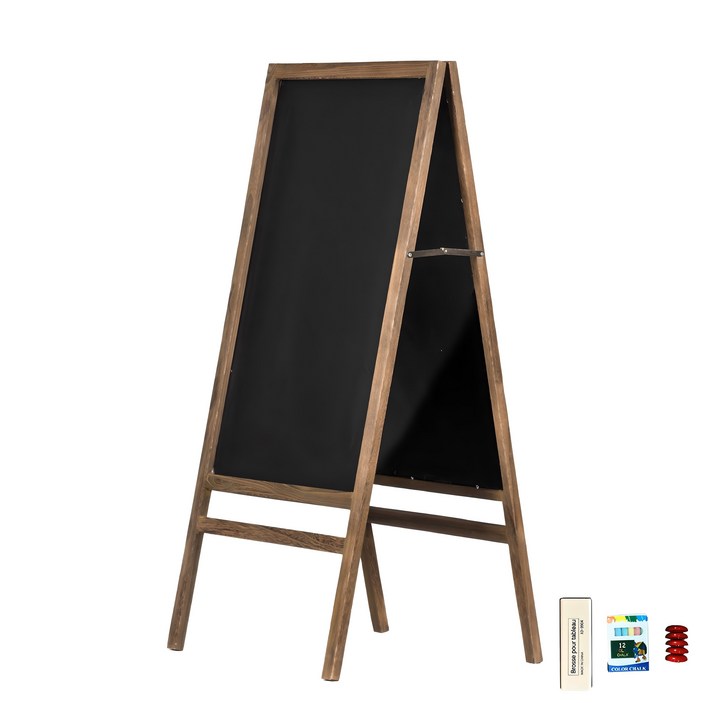 세우는간판 A형 양면 입간판  지우개  분필 12p  자석 5p TmDeco, 브라운, 1세트