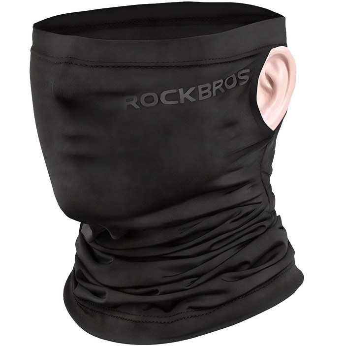 락브로스 자외선차단 귀걸이타입 쿨마스크 WB003, 블랙, 1개