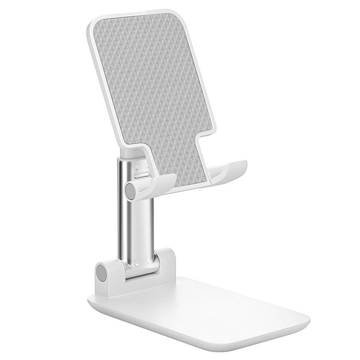 홈플래닛 탁상용 접이식 스마트폰 거치대 6.5x11x12.516.5 cm, 화이트, 1개