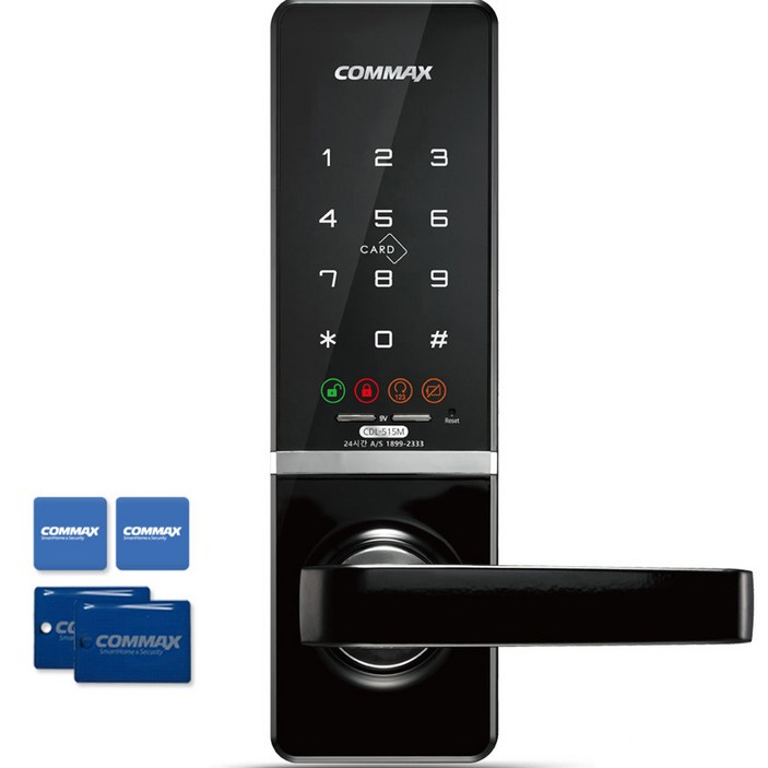 COMMAX 스마트 무타공 도어록  카드키 4p 세트 CDL515M