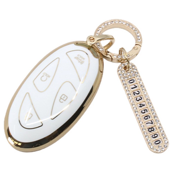 루젠 TPU 스마트키 키케이스 + 큐빅링 + 번호판 세트