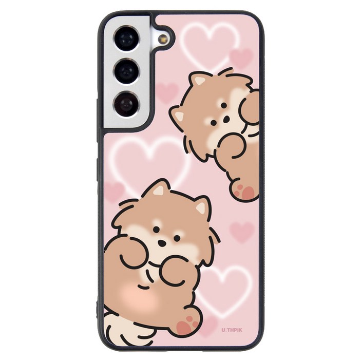 유스픽 디자인 알룸범퍼 왕왕 귀여워 발라당 휴대폰 케이스