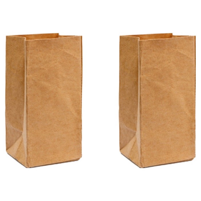 샵마일 워셔블 크라프트지 냉장고정리 다용도 수납 페이퍼백 M, 브라운, 2개