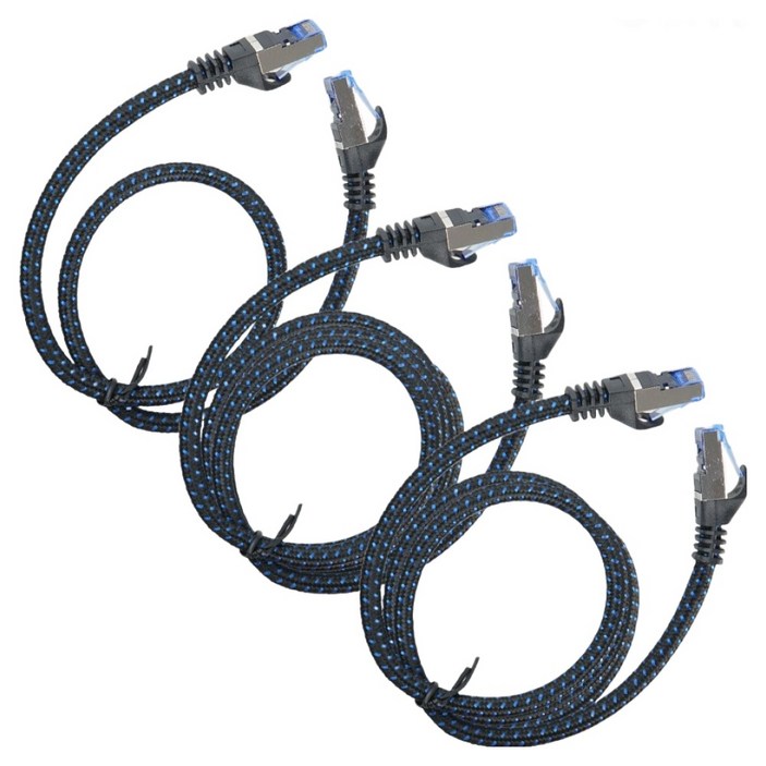 컴스 CAT8 SSTP 40Gbps 랜케이블 50cm + 1m + 1.5m 세트 HP346
