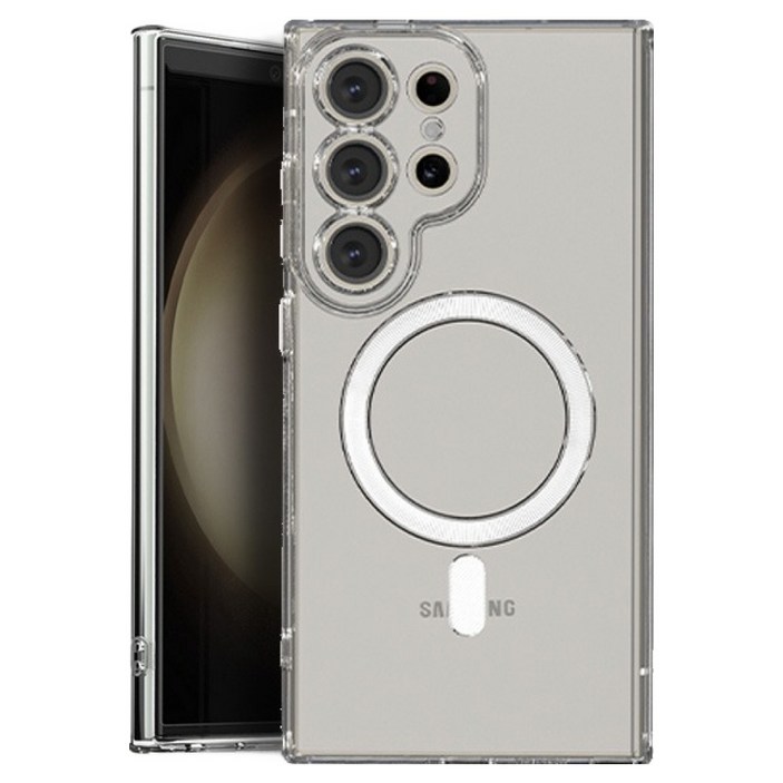 모나프리 맥세이프 호환 소프트 투명 라인 젤리 휴대폰 케이스