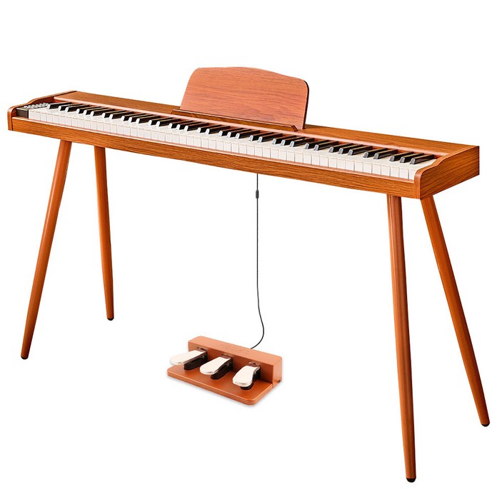 토이게이트 교습 입문용 해머 스타일 88건반 전자 디지털 피아노, 스탠드, 트리플 페달, MIDI 케이블, 건반 음표 스티커