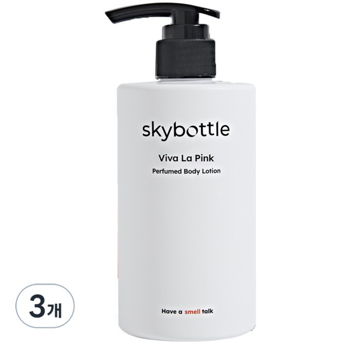 스카이보틀 퍼퓸 바디로션 비바라핑크, 3개, 300ml
