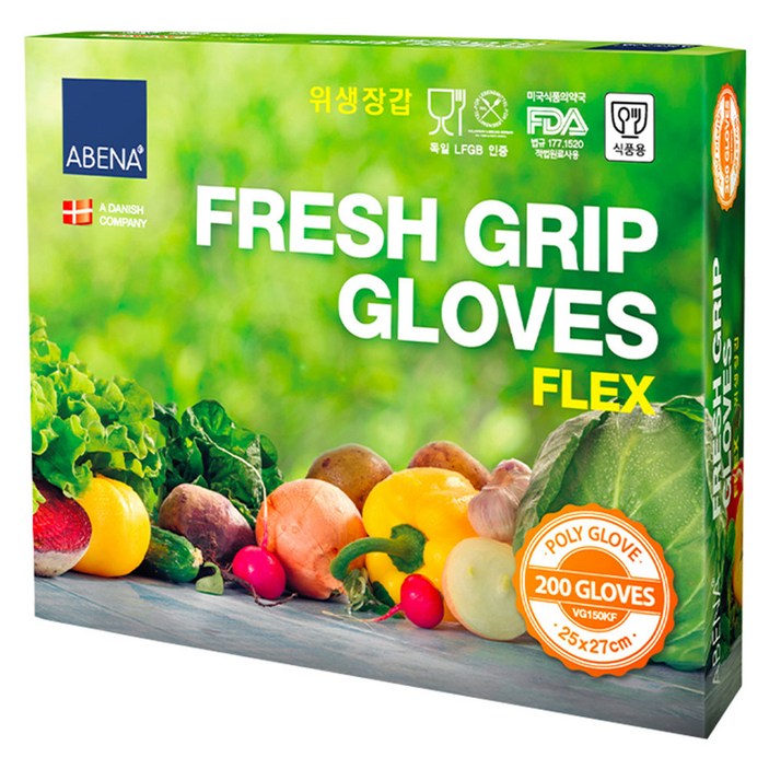 아베나 프레쉬그립 비닐장갑 FLEX