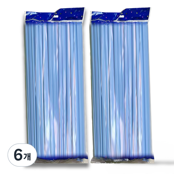 마다꾸미 요술 매직 파티 막대풍선 100p, 파스텔블루, 6개