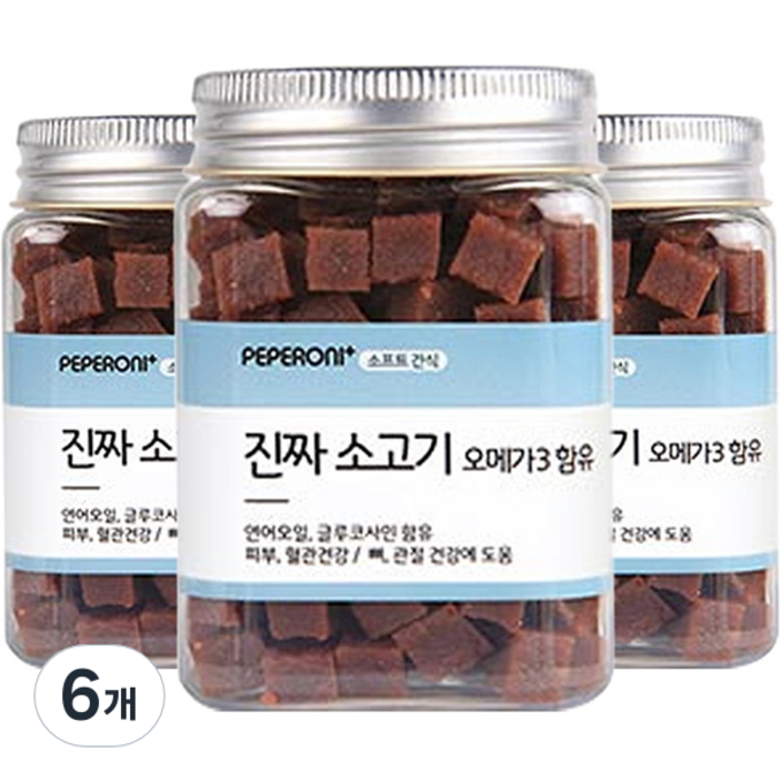 페페로니 애견용 져키 180g, 소고기, 6개, 180g
