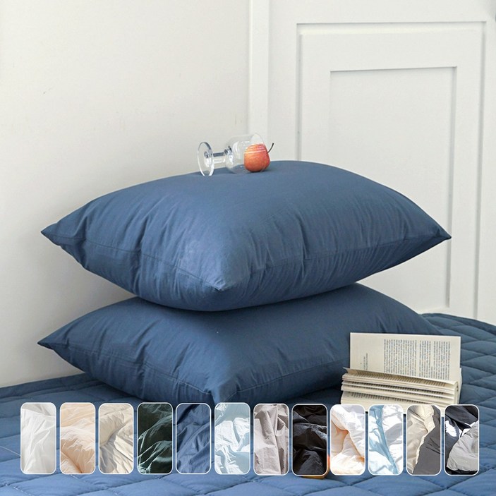 루시드슬립 허쉬 60수 고밀도 바이오워싱 순면 베개커버