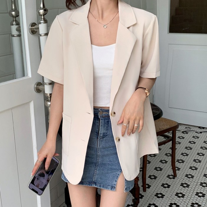 페이퍼먼츠 여성용 로메올 올웨이즈 반팔 정장 자켓 10855