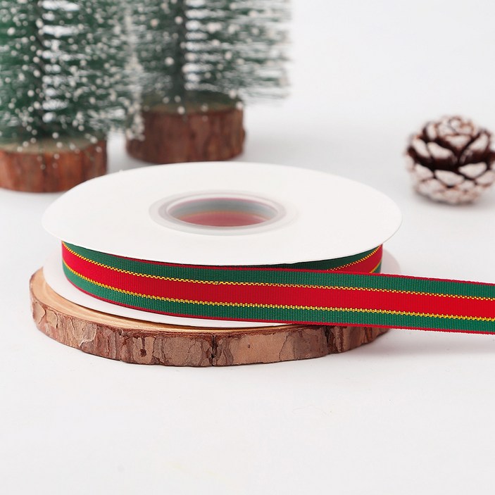 리드홈 크리스마스 장식 구츄리 오너먼트 리본끈 폭 1.5cm