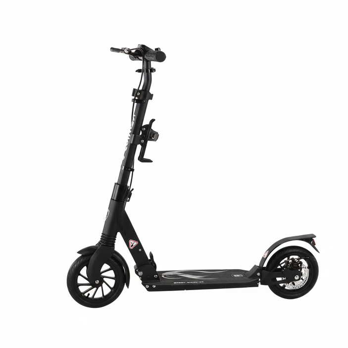 딜코코 접이식 킥보드 성인 학생 수동킥보드 듀얼서스펜션 디스크브레이크 대형휠 150kg, 1개, 블랙