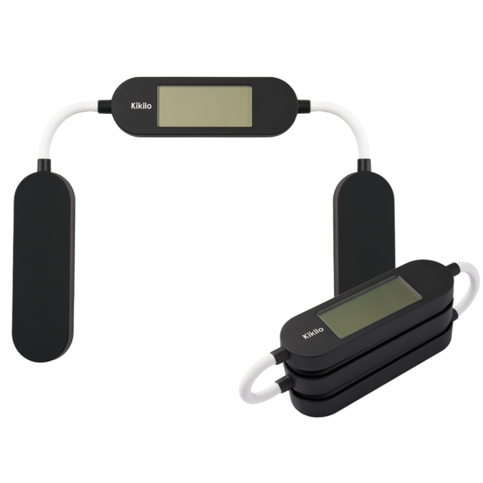 Kikilo 키킬로 여행용 가정용 폴더블 체중계 초경량 휴대용 미니 접는, 블랙(Black), 1개, KFS