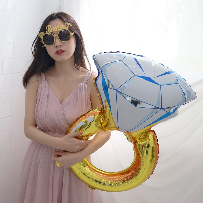 파티짱 다이아몬드 반지 호일 은박 풍선 파티