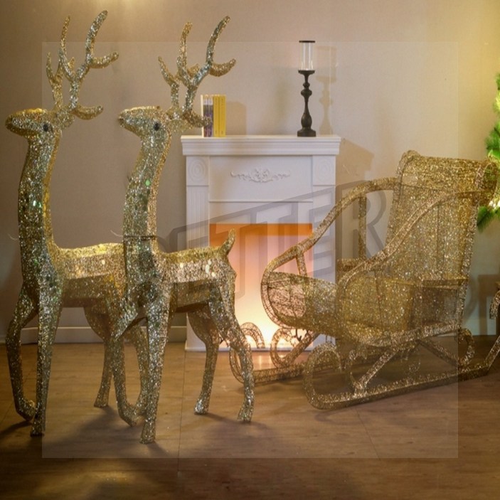 220CM 대형 크리스마스 사슴 썰매 장식세트65032AB 크리스마스사슴