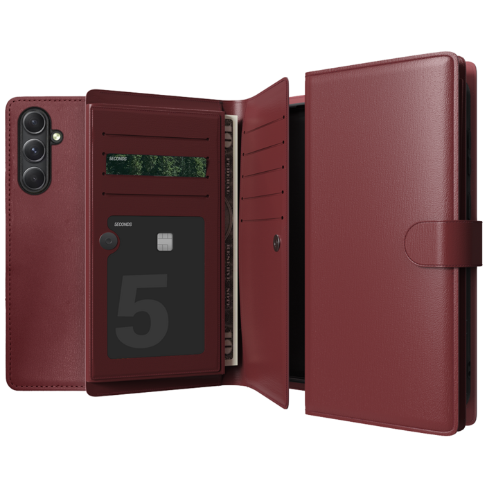 5세컨즈 핸디W 지갑 가죽 다이어리 카드수납 휴대폰 케이스 + 핸디 스트랩 세트