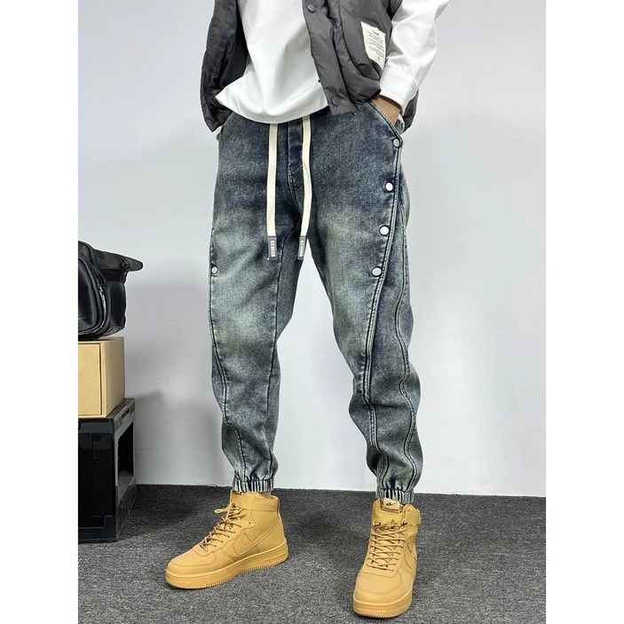 남성 캐주얼 워싱 데님팬츠 데일리 배기 조거 청바지 루즈핏 밴딩팬츠 슬랙스 남성 캐주얼 워싱 데님팬츠 데일리 배기 조거 청바지 루즈핏 밴딩팬츠 슬랙스