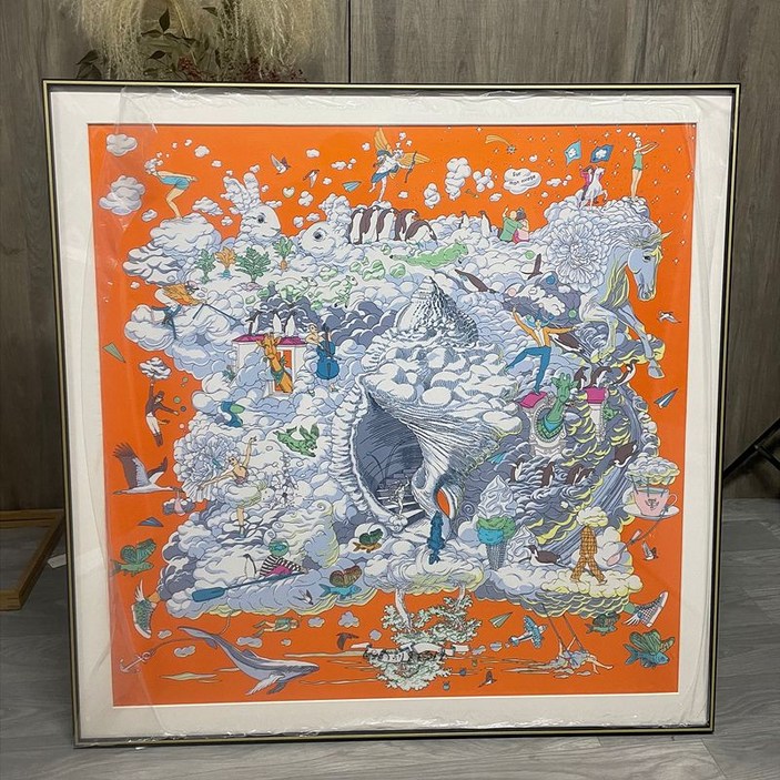 액자 스카프 그림 인테리어 대형 거실 1개 벽장식